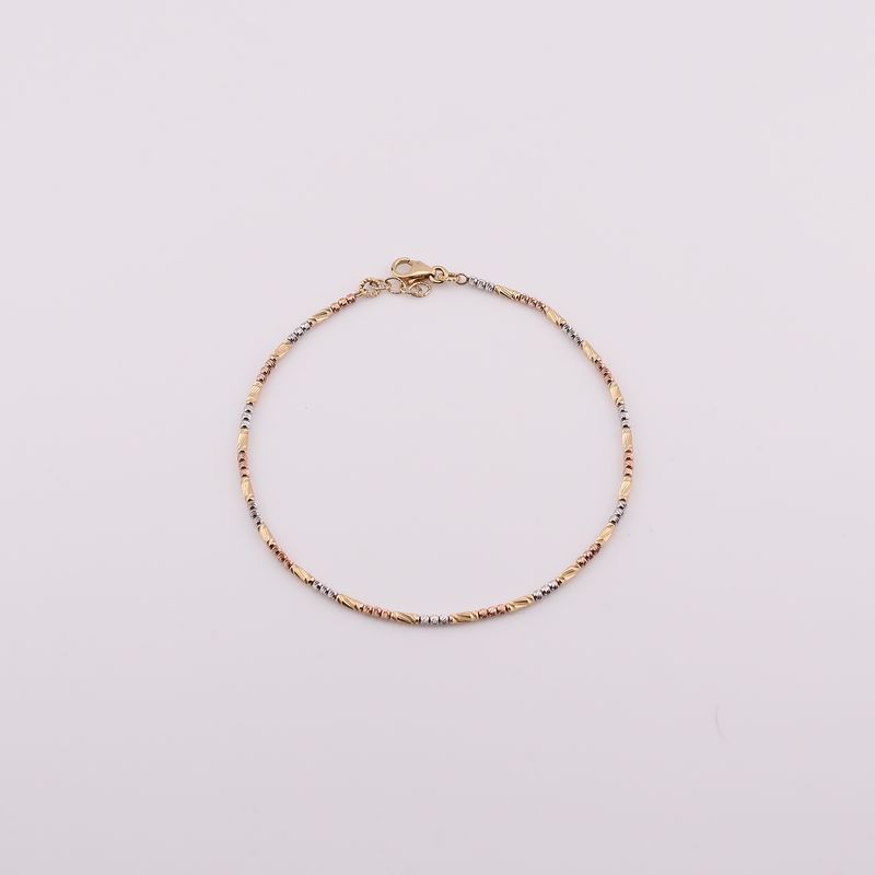 Pulsera Borlas/guion Tnos 14k 1.8g 18cm