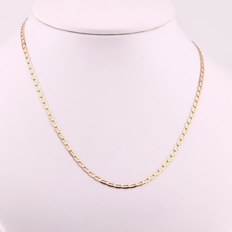 Cadena Eslabon Dimant. 14k 5.3g 60cm