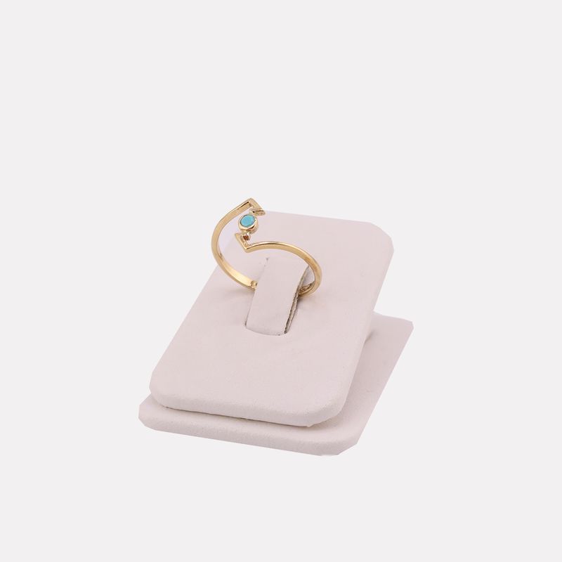 Anillo C/p Azul 14k 1.3g  #8