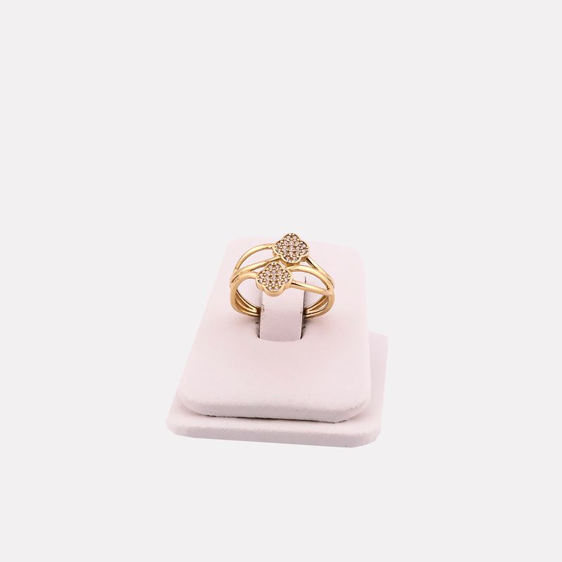 Anillo Trebol C/p 14k 2.1g #6