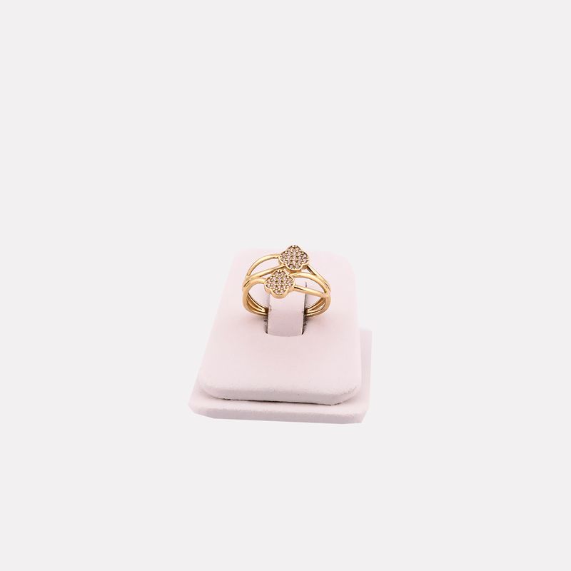 Anillo Trebol C/p 14k 2.1g #7