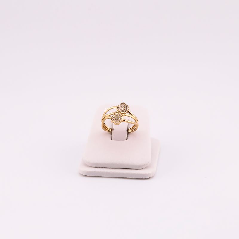 Anillo Trebol C/p 14k 2.1g #7