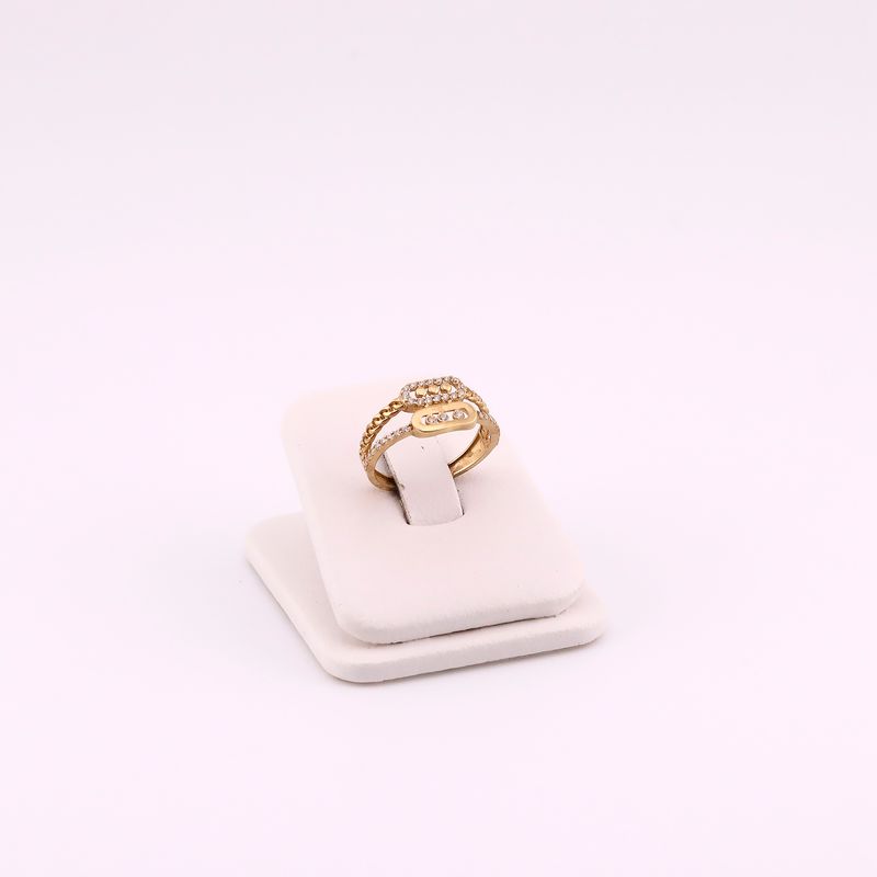 Anillo Ovalos C/p 14k 1.8g #6.5