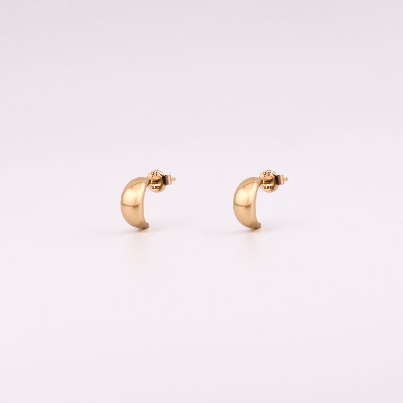Aretes Media Arracada  14k 2.2g