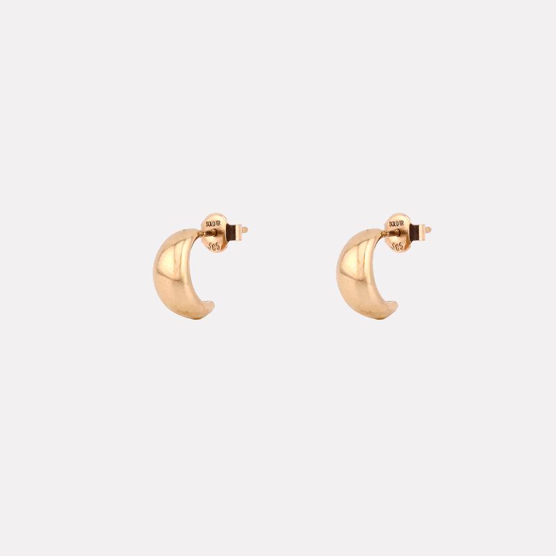 Aretes Media Arracada  14k 2.2g