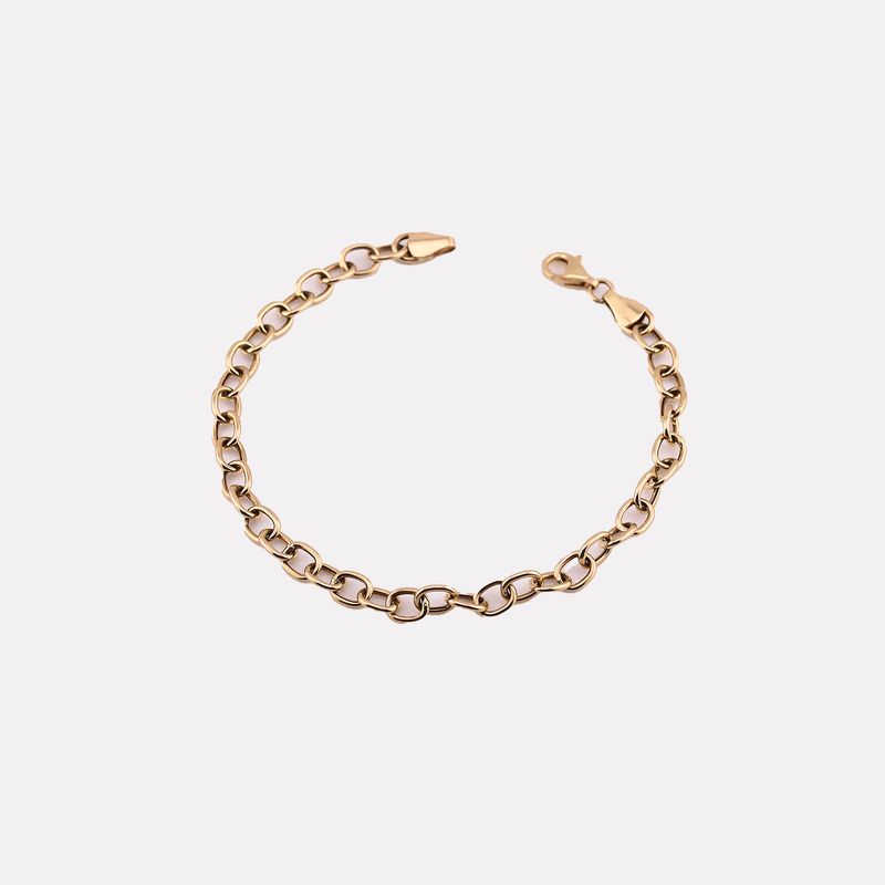 Pulsera Circulos Lisa 14k 3.2g 18cm