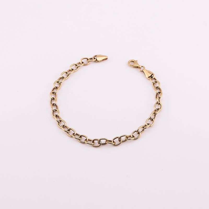 Pulsera Circulos Lisa 14k 3.2g 18cm