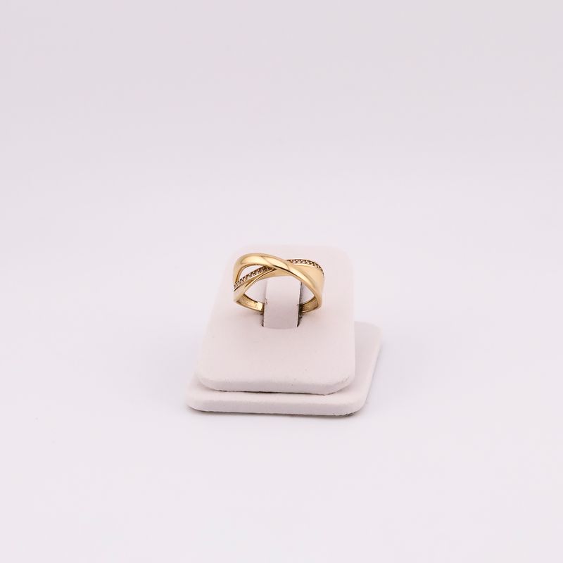 Anillo Cruzado C/p 14k 2.6g #8