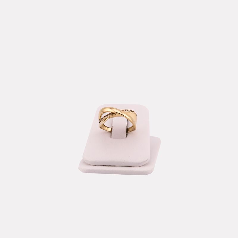 Anillo Cruzado C/p 14k 2.6g #8