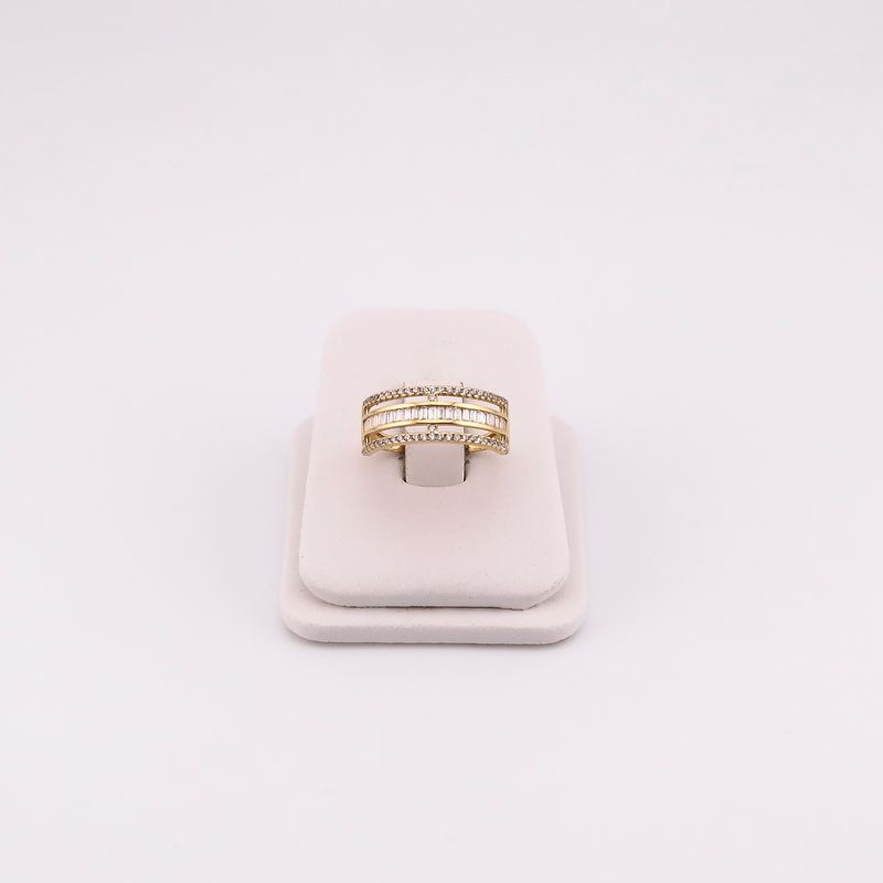 Anillo 3 Lineas C/p 14k 2.1g #7