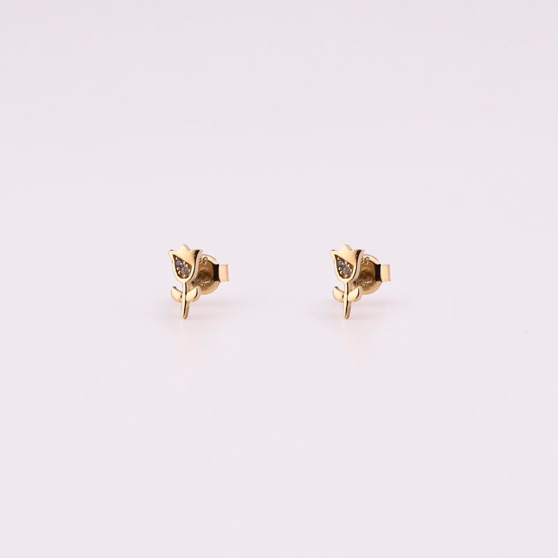Aretes Tulipan 14k 0.9g