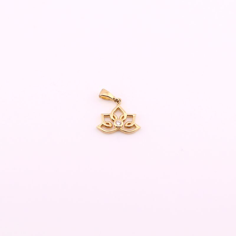 Dije Media Flor C/p 14k 1.1g