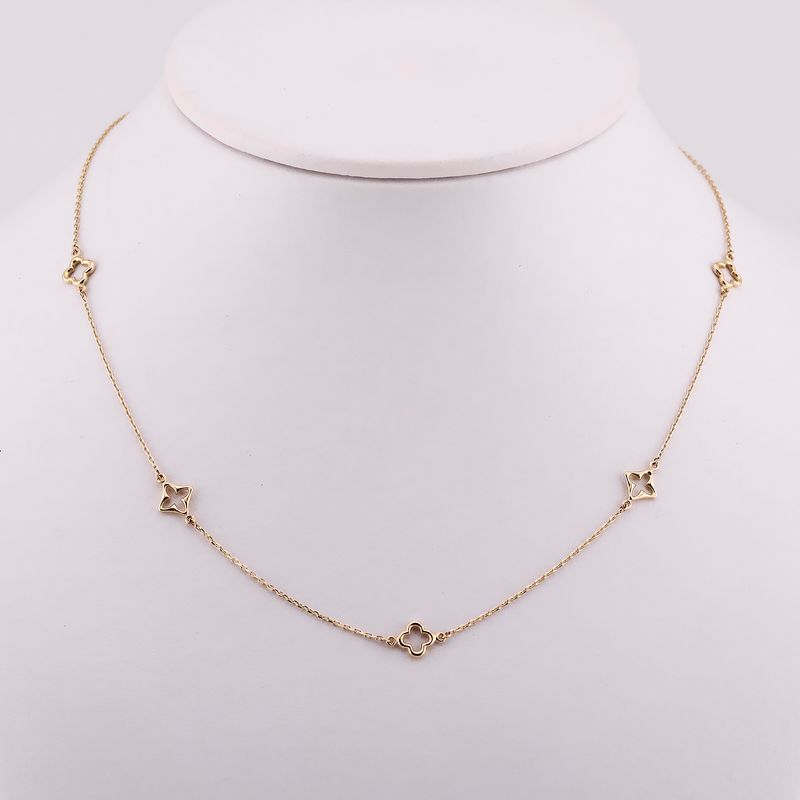 Gargantilla Flores 14k 2.26