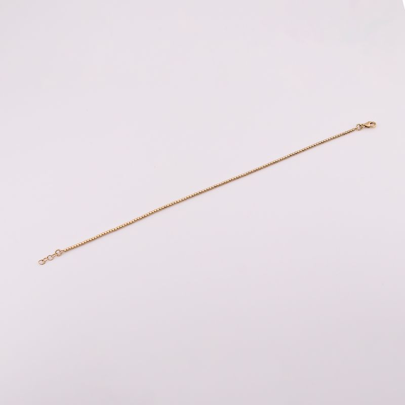 Pulsera Borlas Amarialla 14k 2.1g 18cm