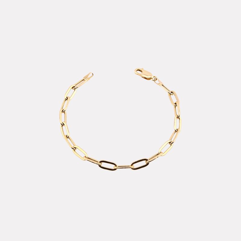 Pulsera Eslabones Enlaz. 14k 3.3g 17cm