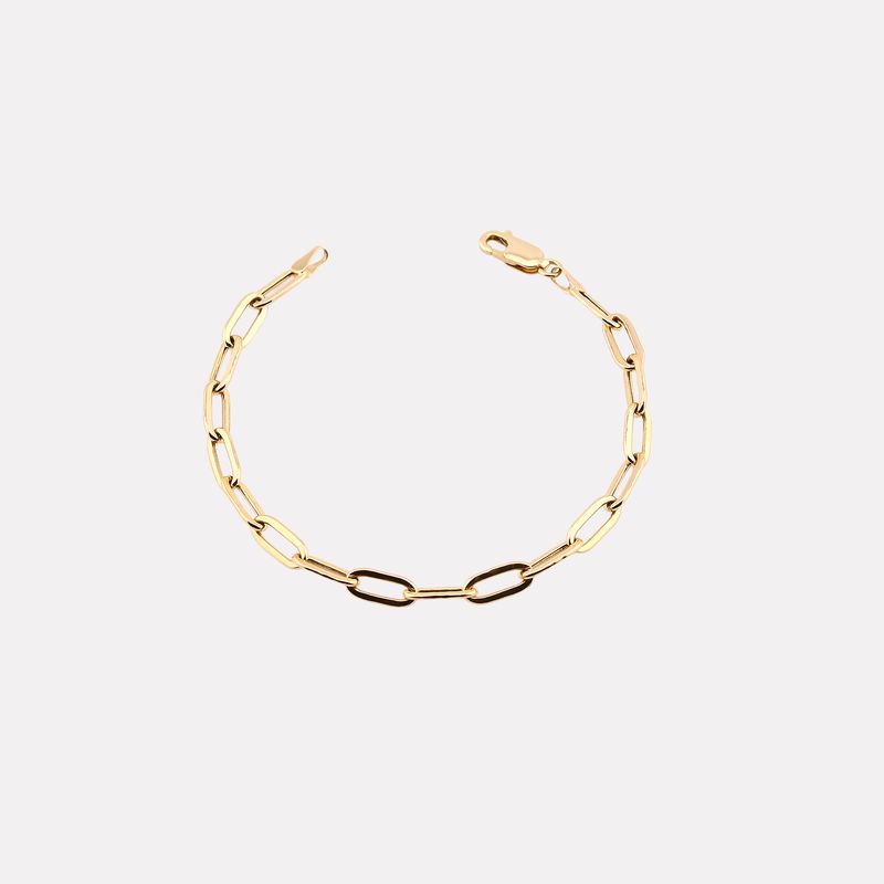 Pulsera Eslabones Enlaz. 14k 3.2g 17cm