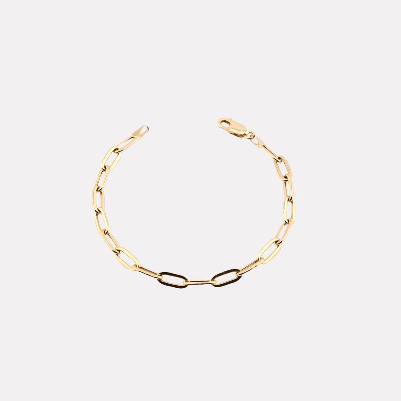 Pulsera Eslabones Enlaz. 14k 3.2g 17cm