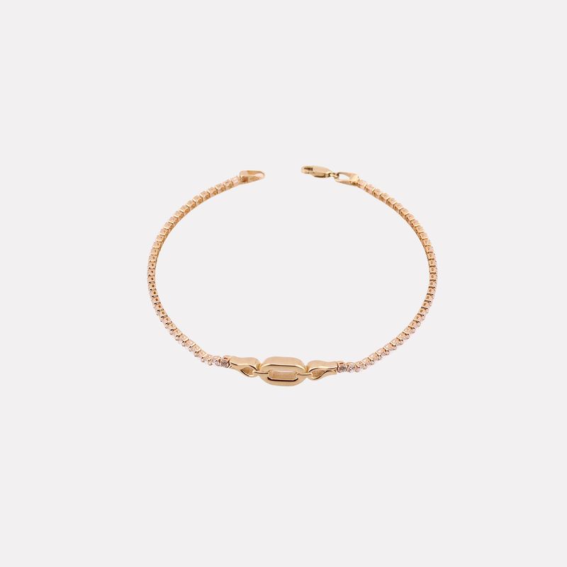 Pulsera Ovalo C/p Bca 14k 3.4g 17cm