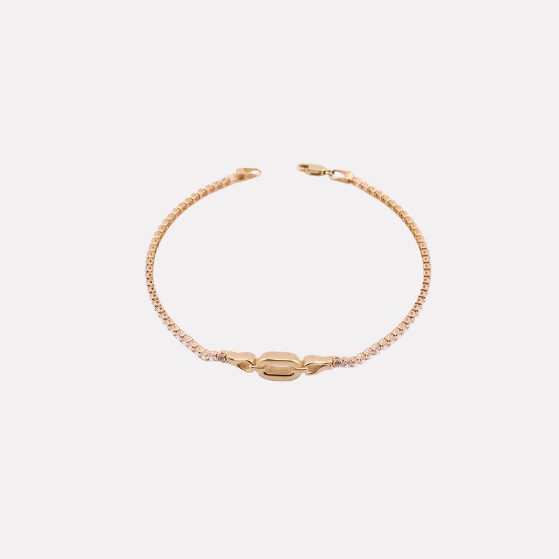 Pulsera Ovalo C/p Bca 14k 3.4g 17cm