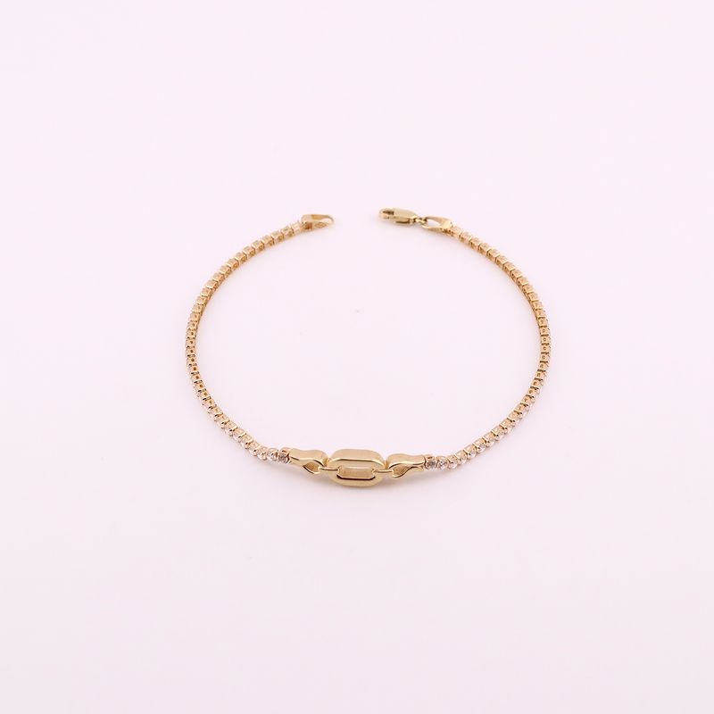 Pulsera Ovalo C/p Bca 14k 3.4g 17cm