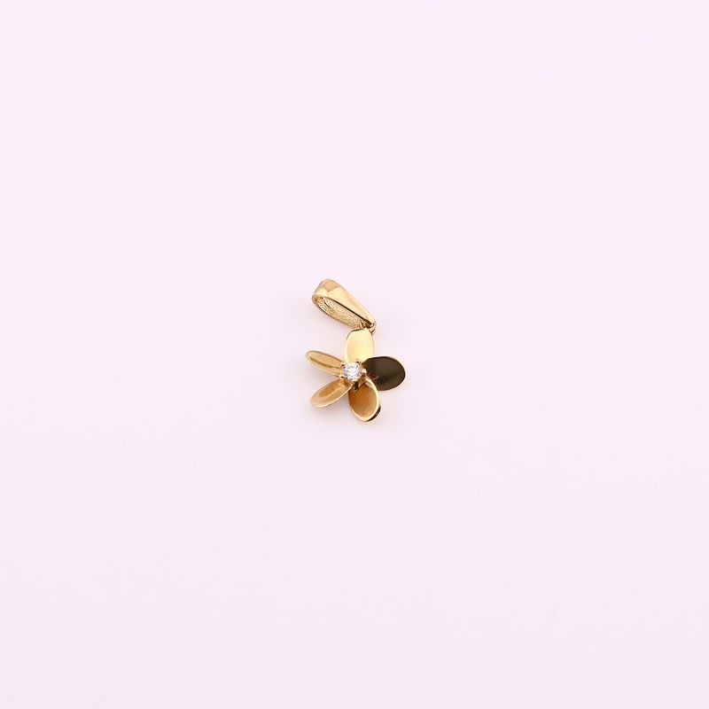 Dije Flor C/p Bca 10k 0.6g