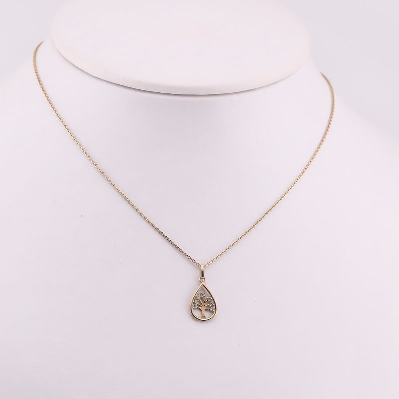 Gargantilla Gota Arbol De La Vida 10k 2g