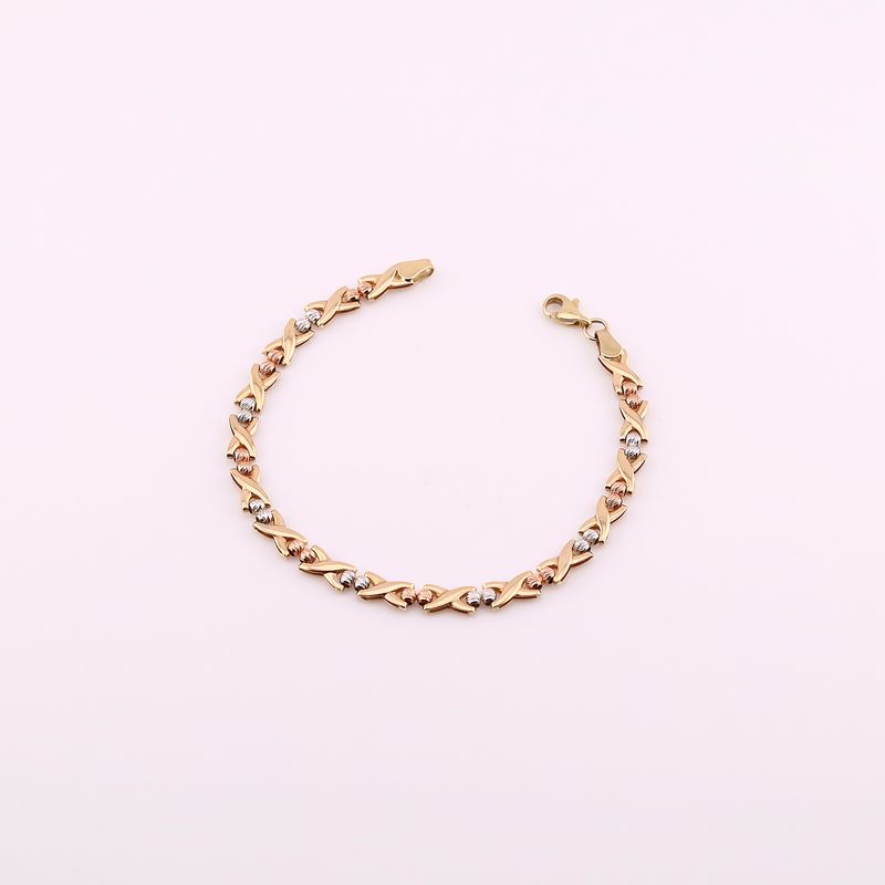 Pulso Beso  Y Abrazo 10k 4g 18cm