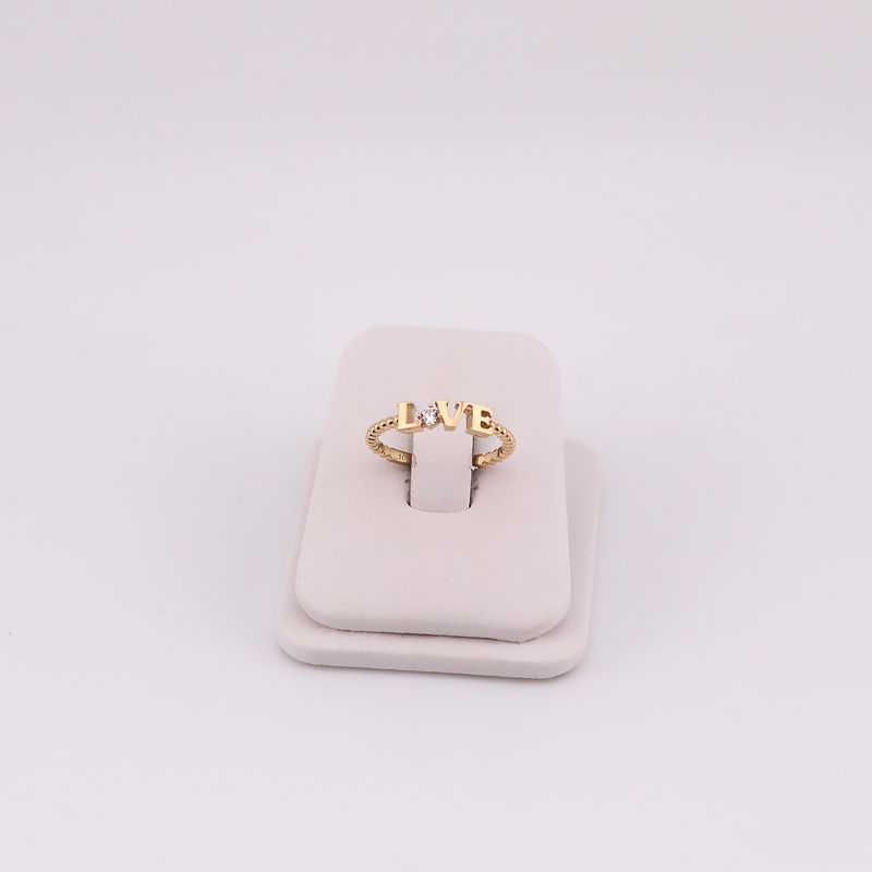 Anillo Love C/p Bca 10k 1.5g #6