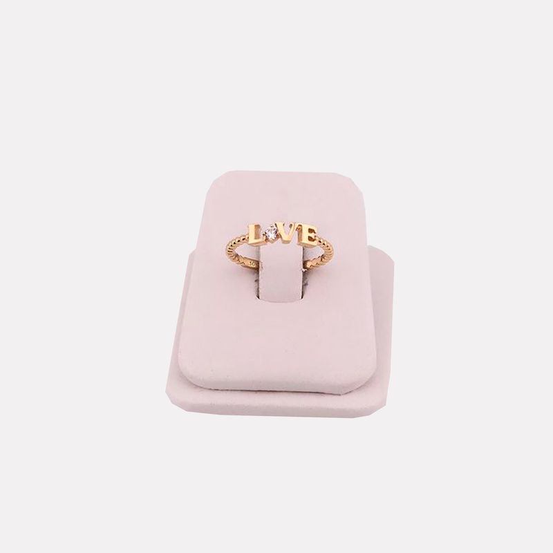 Anillo Love C/p Bca 10k 1.5g #7