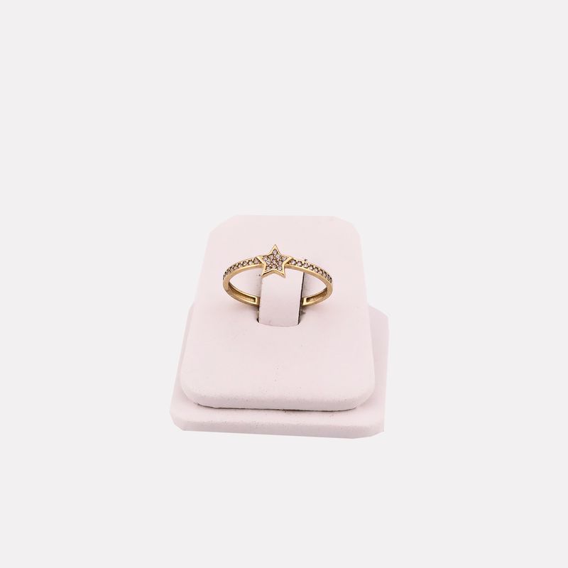 Anillo Estrella C/p Bcas 10k 1.2g #8