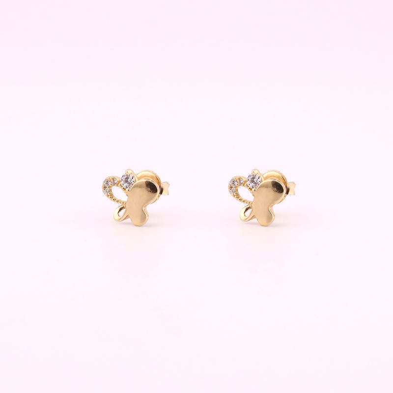 Aretes Mariposa C/p 14k 1.4g