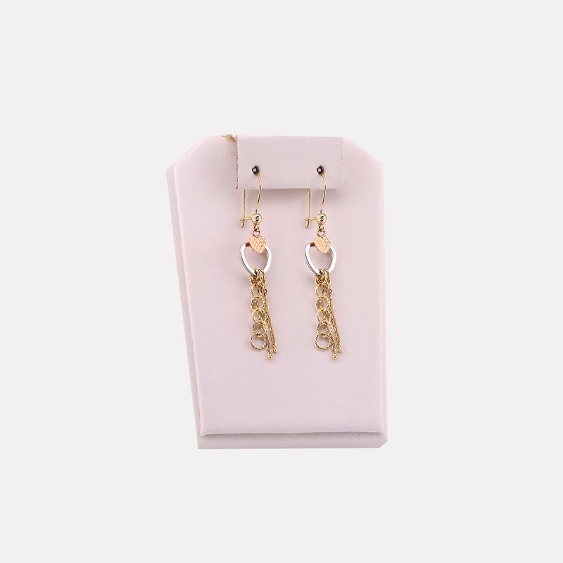 Aretes Corazon-eslabones Tns 14k 3.1g