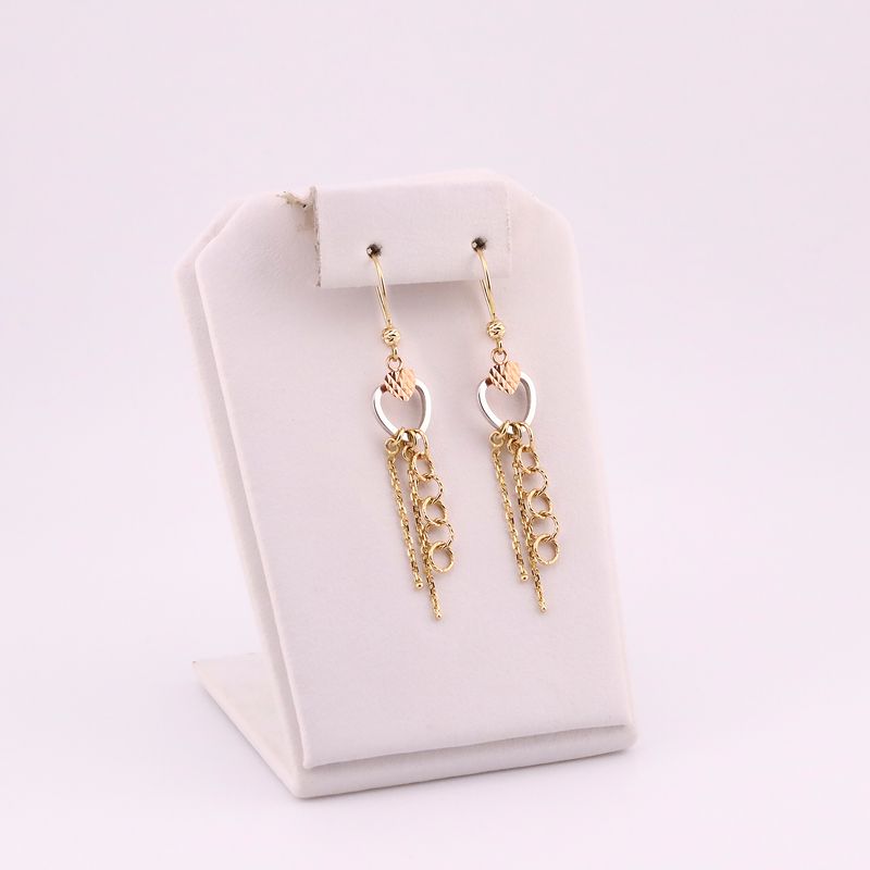 Aretes Corazon-eslabones Tns 14k 3.1g