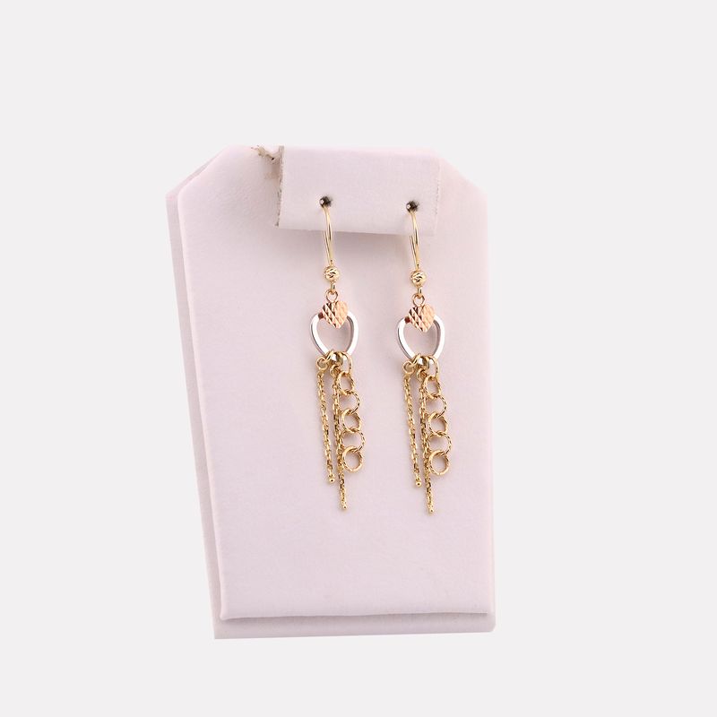 Aretes Corazon-eslabones Tns 14k 3.1g