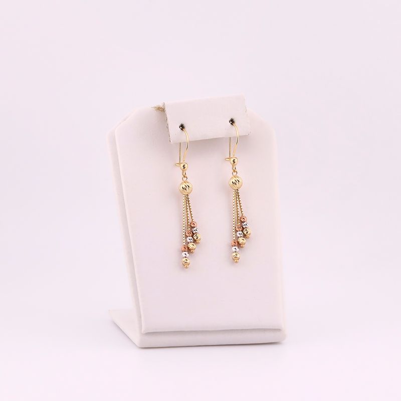 Aretes Borlas Colg. Relim 14k 2.5g