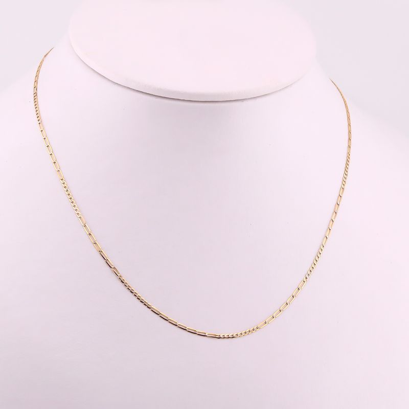 Cadena Eslabon Dimant. 14k 1.8g 50cm