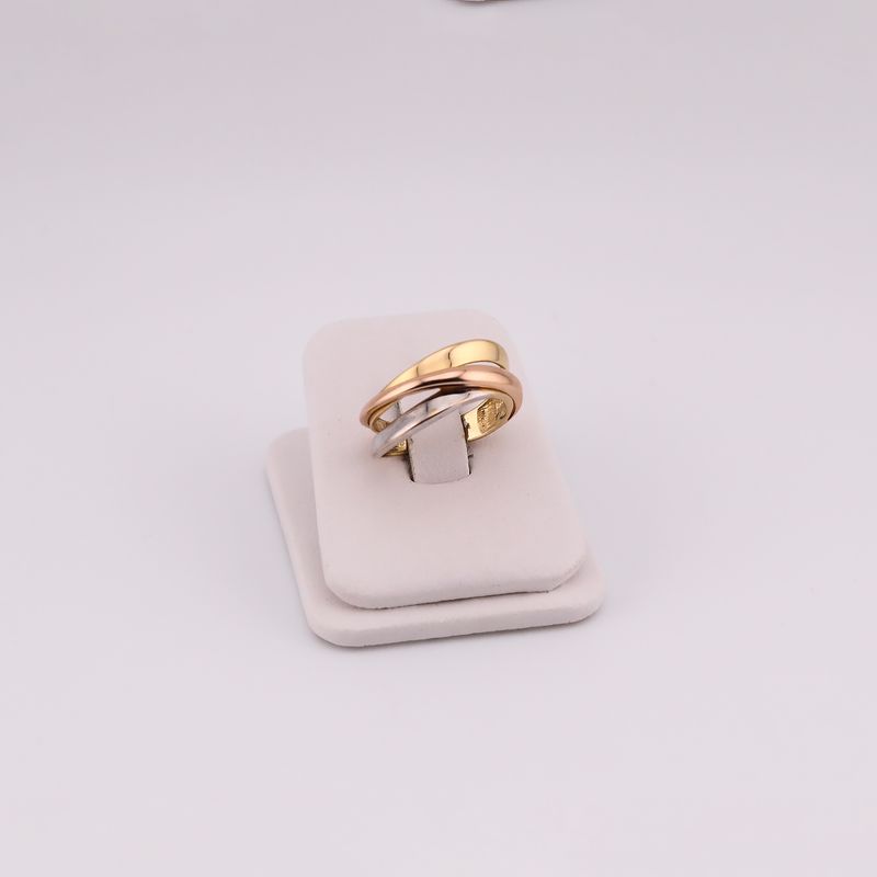 Anillo Lineas Enlazada 14k 3.7g#7