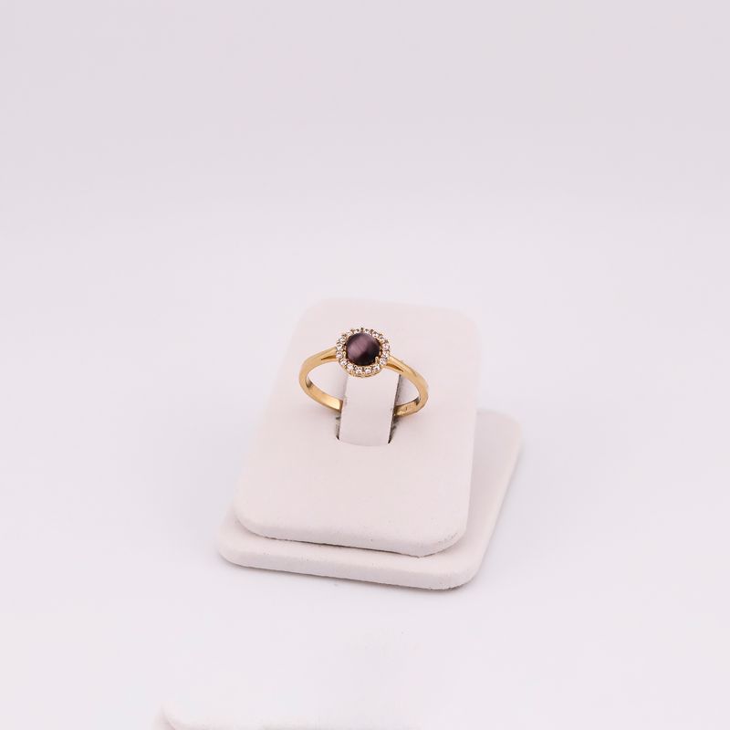 Anillo C/p Morada 14k 1.9g #7