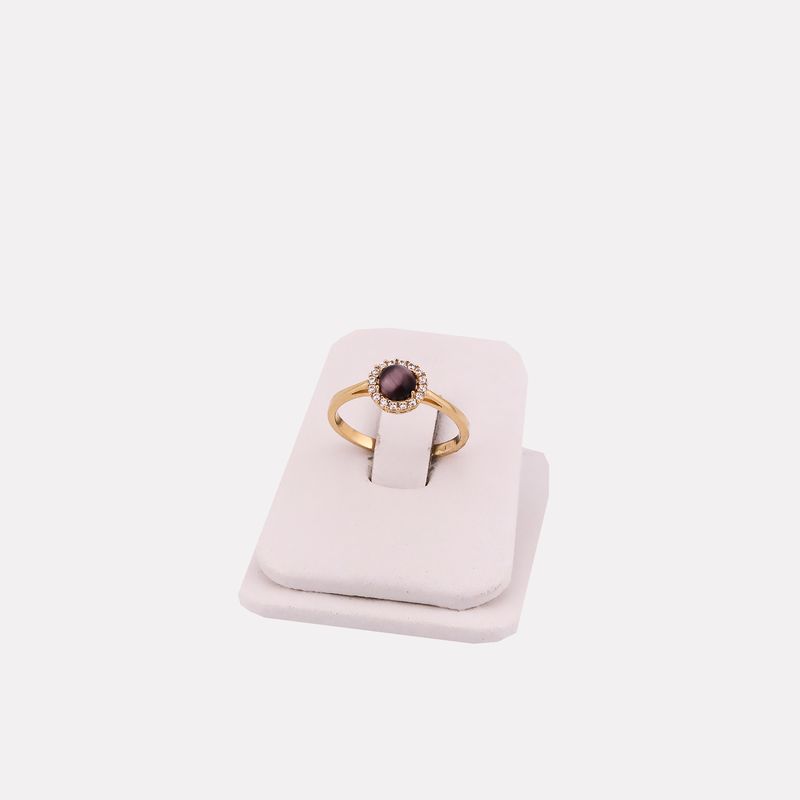 Anillo C/p Morada 14k 1.9g #7