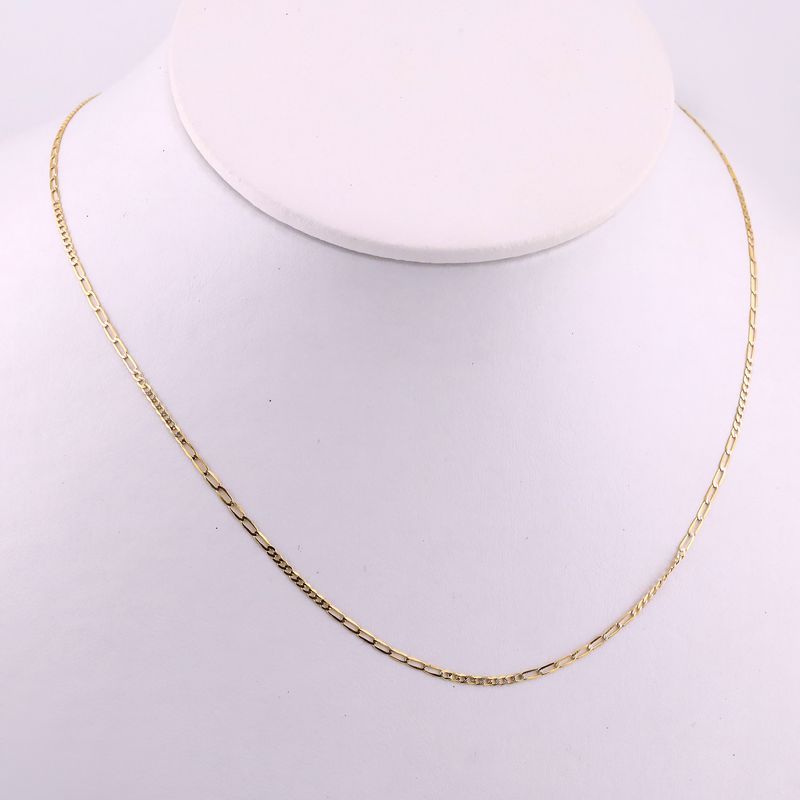 Cadena Eslabon Dimant. 14k 1.7g 45cm