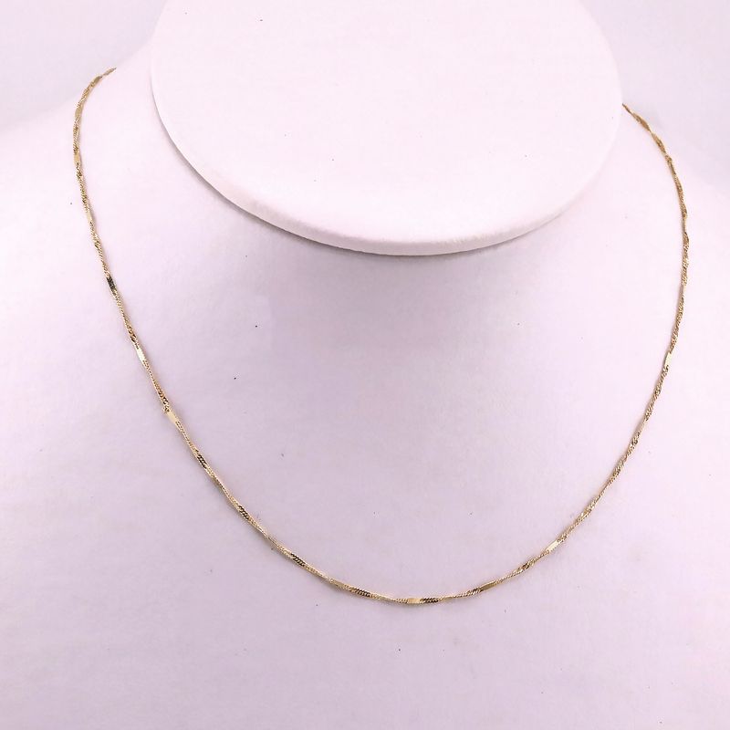 Cadena Eslabon Dimant. 14k 1.7g 45cm