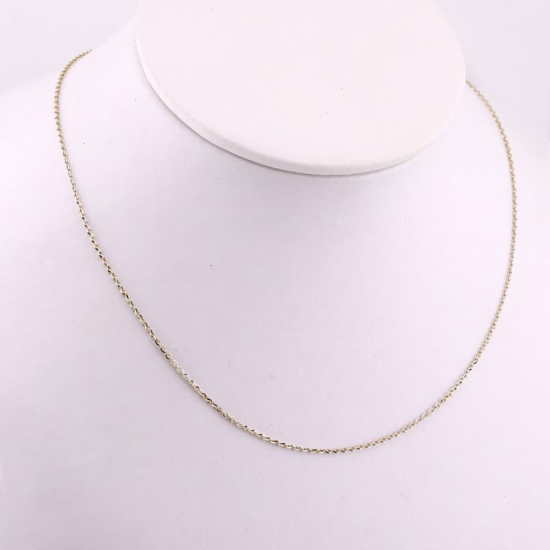 Cadena Eslabon Inv. Diamant 14k 2.2g 50cm