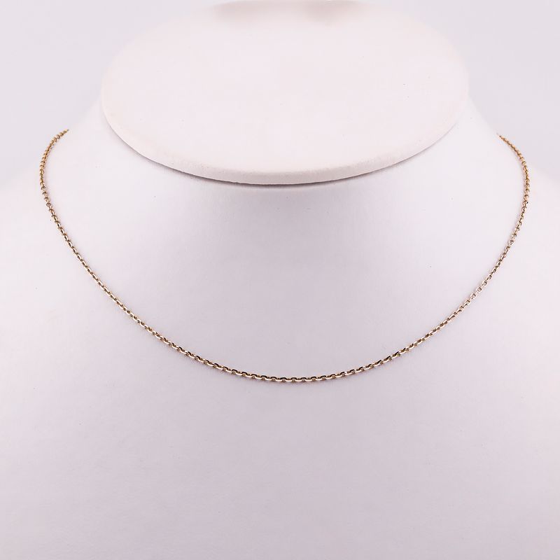 Cadena Eslabon Inv. Diamant 14k 2.2g 50cm