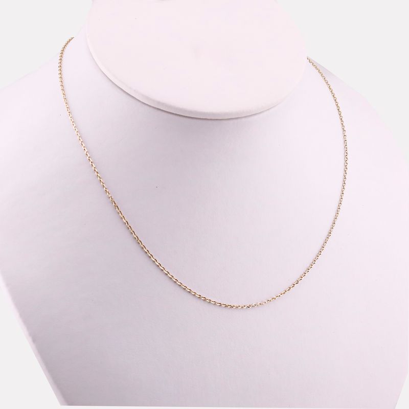 Cadena Eslabon Inv. Diamant 14k 2.2g 50cm