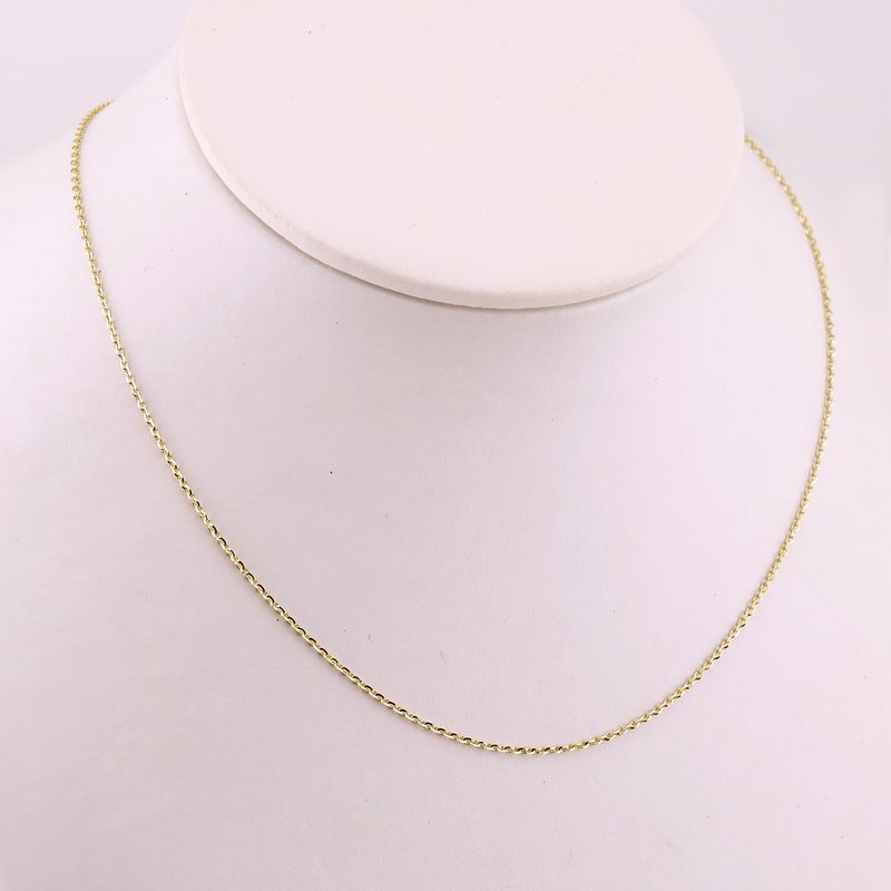 Cadena Eslabon Inv. Dimant. 14k 2g 45cm