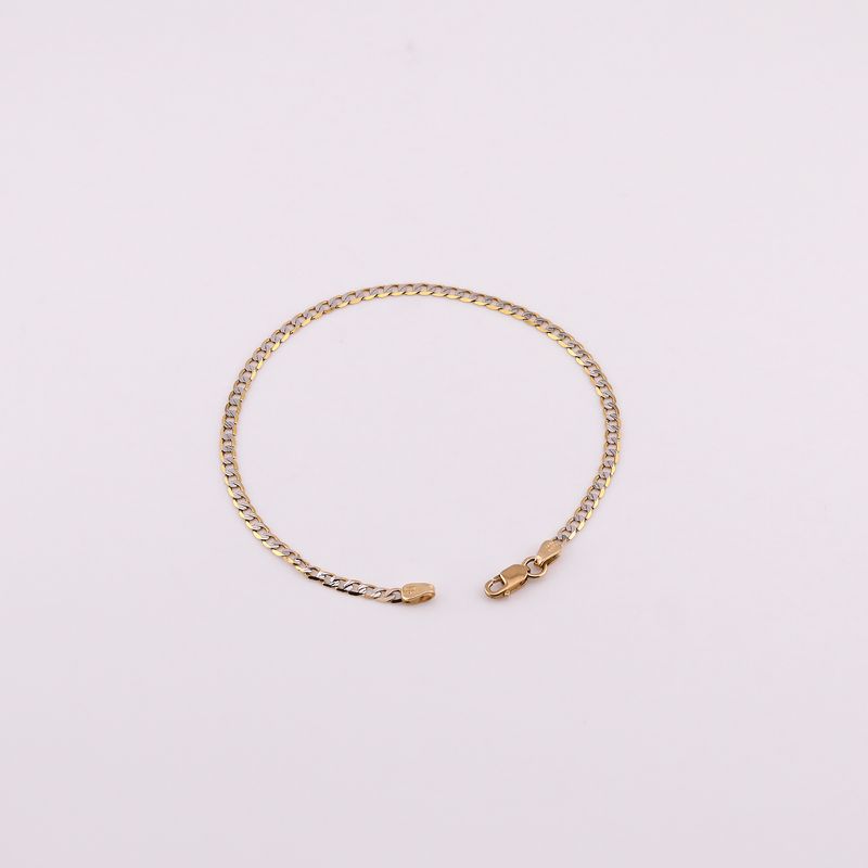 Pulso Eslabon Dimant. 14k 1.9g 18cm