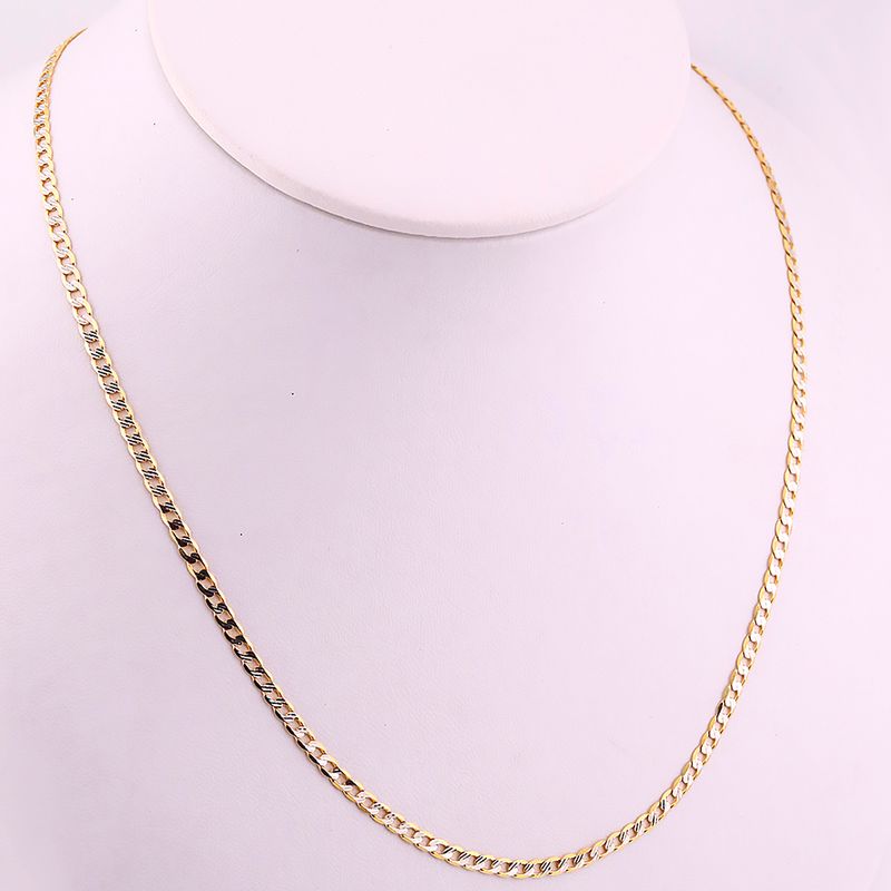 Cadena Eslabon Dimant. 14k 7.6g 60cm