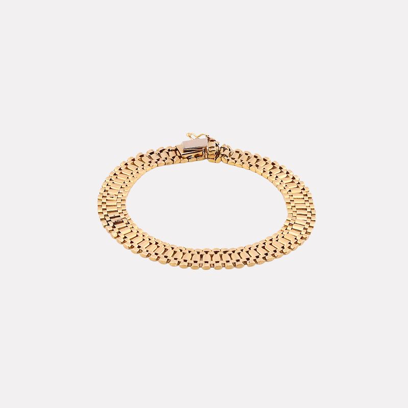 Pulso Tipo Rolex  14k 17.8g 25cm