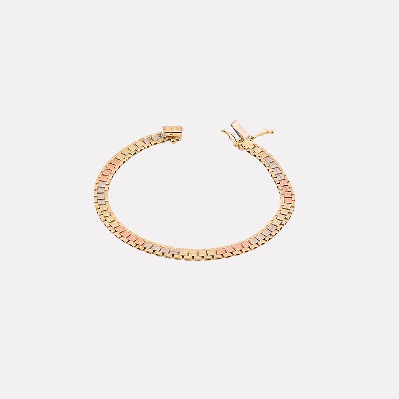 Pulso Tipo Rolex 14k 7.4g 17cm