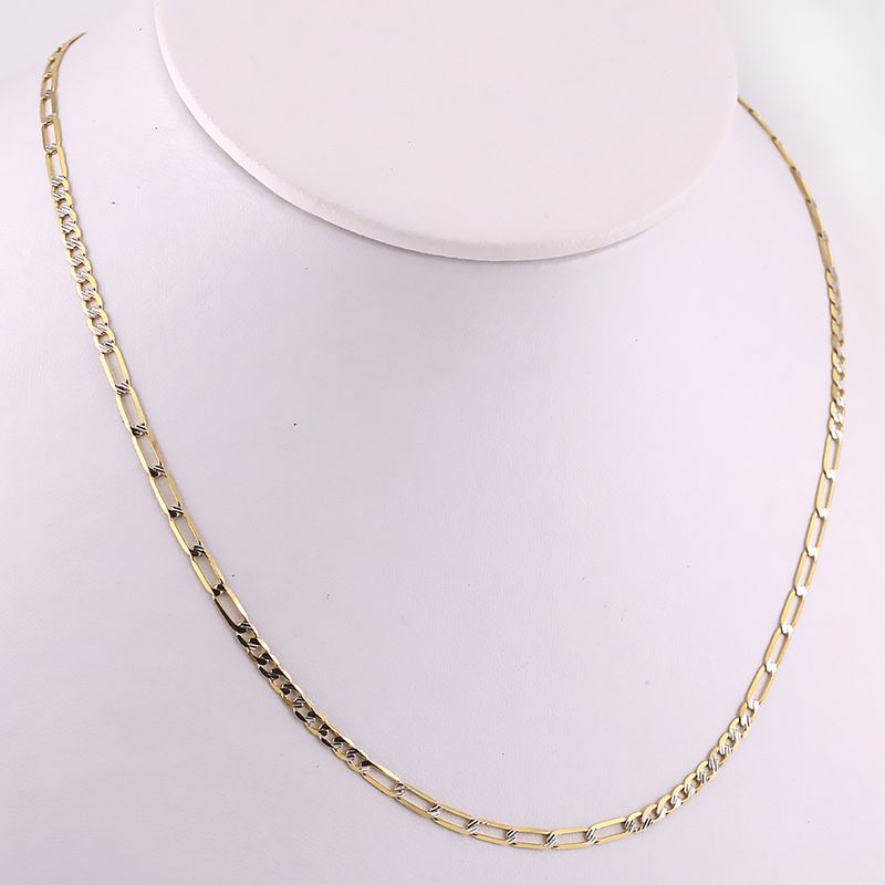 Cadena Eslabon Dimant. 14k 6.4g 55cm